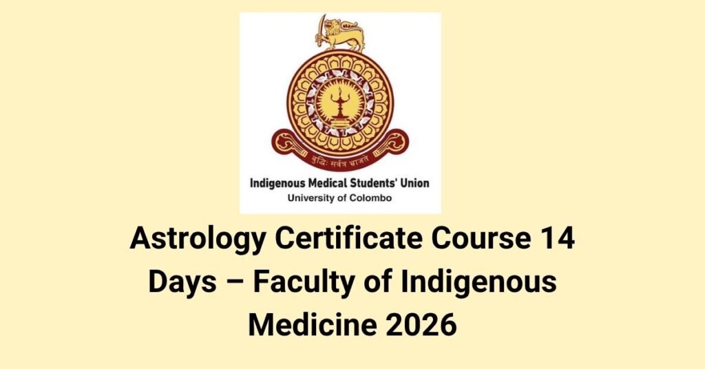 Astrology Certificate Course 14 Days – Faculty of Indigenous Medicine 2026
