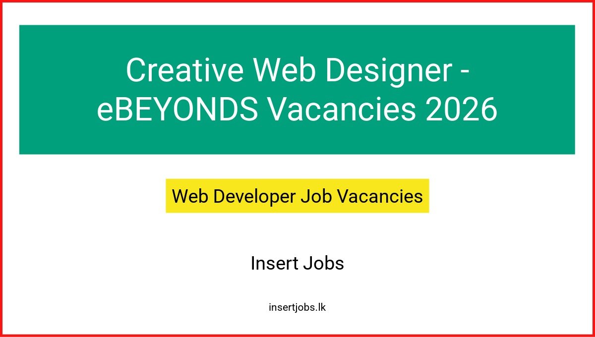 Creative Web Designer - eBEYONDS Vacancies 2026
