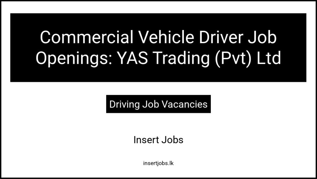Heavy Vehicle Driver Job Openings: IDEAL Motors - Ratmalana