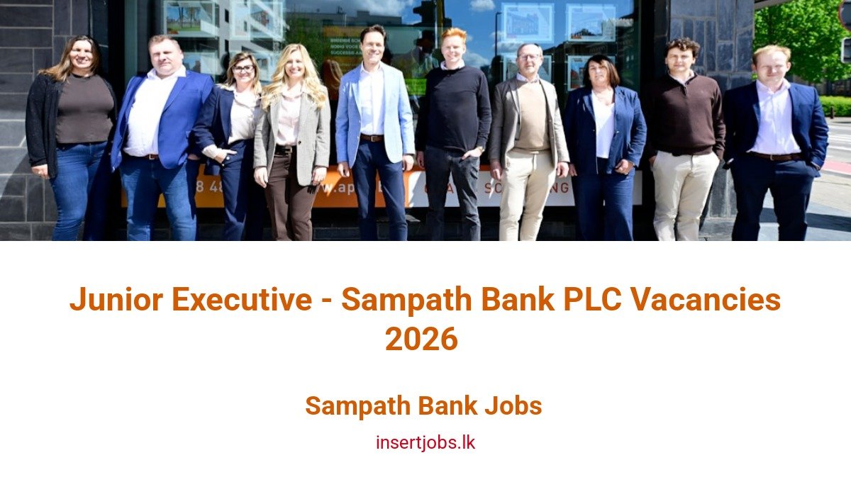 Junior Executive - Sampath Bank PLC Vacancies 2026
