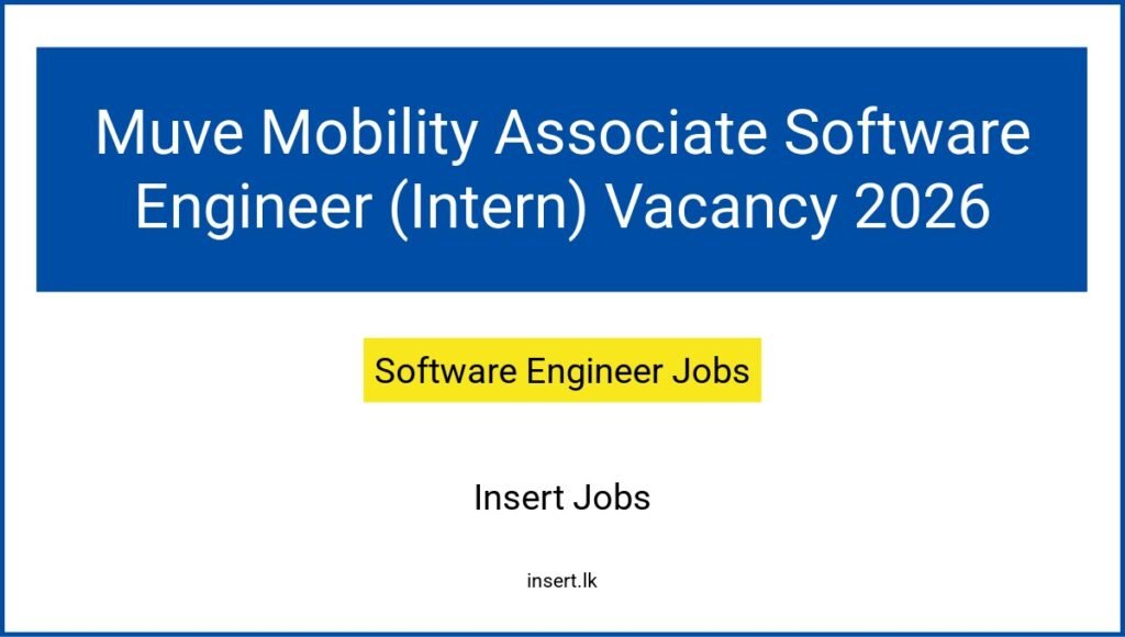 Muve Mobility Associate Software Engineer (Intern) Vacancy 2026