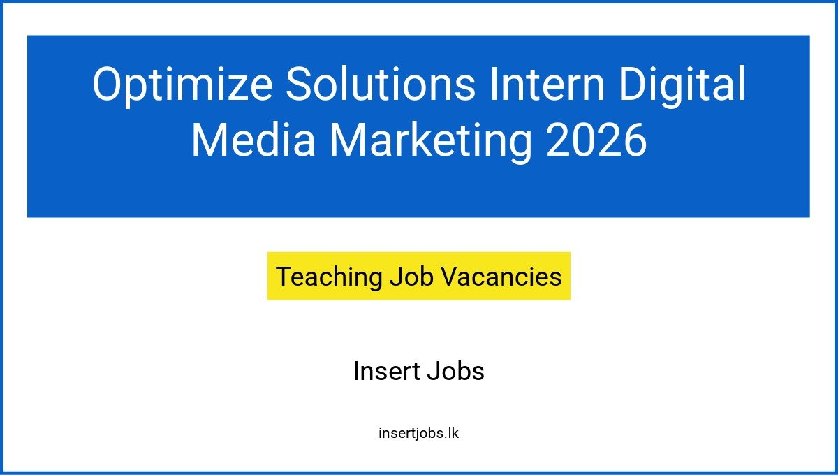 Early Years Teacher - OKI International School Vacancies 2026