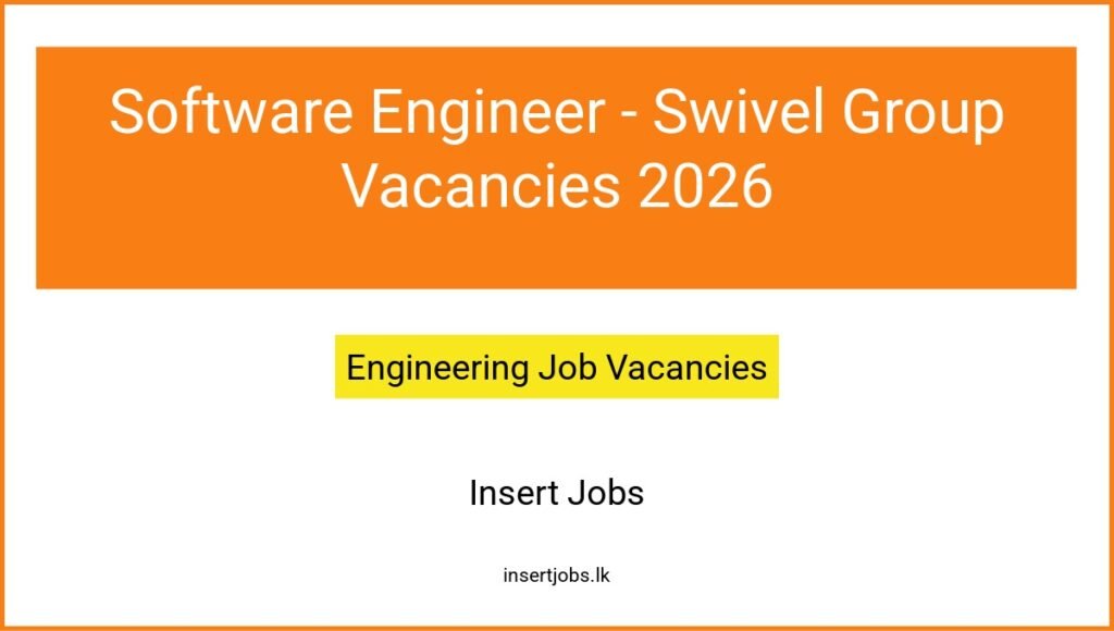 Software Engineer - Swivel Group Vacancies 2026