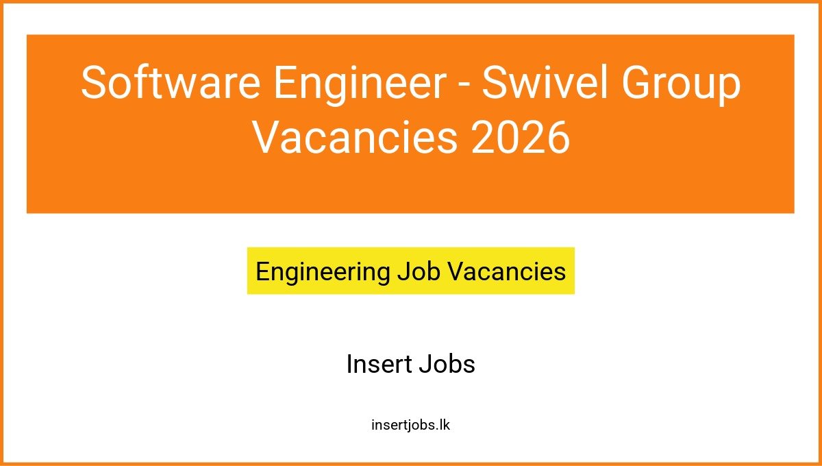 Software Engineer - Swivel Group Vacancies 2026