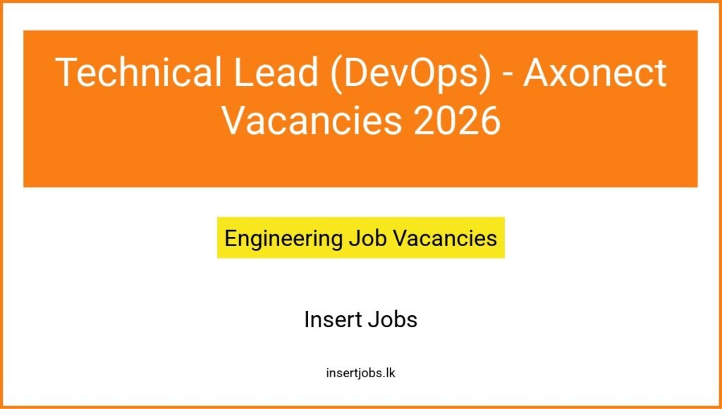 Technical Lead (DevOps) - Axonect Vacancies 2026
