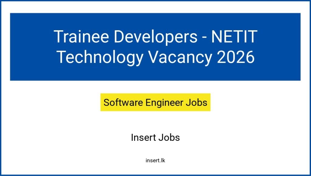 Trainee Developers - NETIT Technology Vacancy 2026