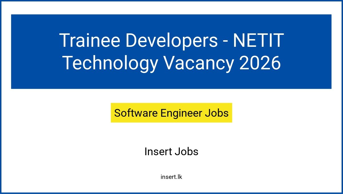 Trainee Developers - NETIT Technology Vacancy 2026