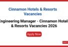 Engineering Manager - Cinnamon Hotels & Resorts Vacancies 2026