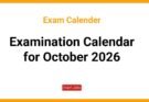 Examination Calendar for October 2026