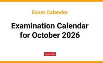 Examination Calendar for October 2026