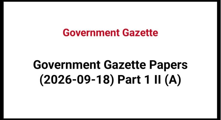 Government Gazette