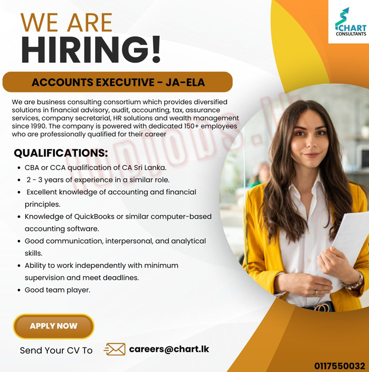Accounts Executive - Chart Consultants Ja-Ela