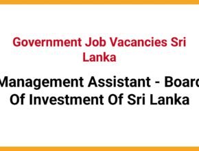 Management Assistant - Board Of Investment Of Sri Lanka