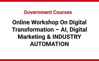 Online Workshop On Digital Transformation – AI, Digital Marketing & INDUSTRY AUTOMATION