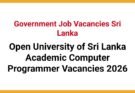 Open University of Sri Lanka Academic Computer Programmer Vacancies 2026