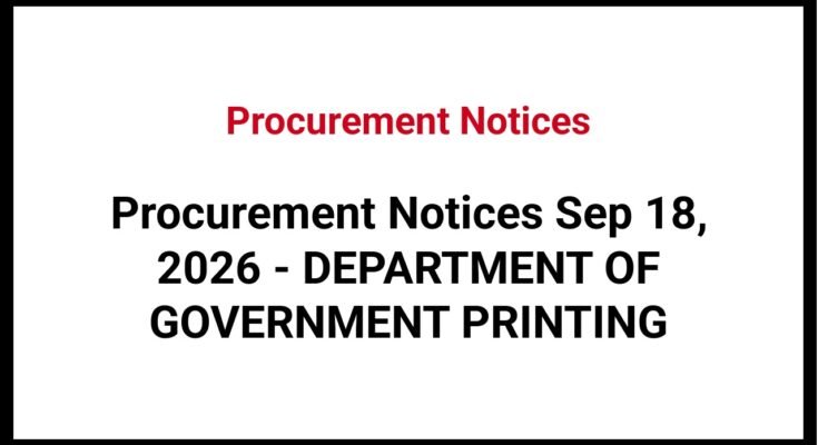 Procurement Notices