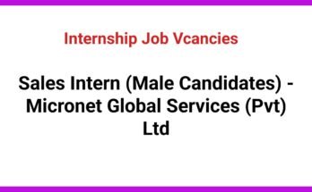 Sales Intern (Male Candidates) - Micronet Global Services (Pvt) Ltd