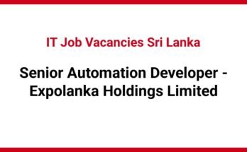 Senior Automation Developer - Expolanka Holdings Limited