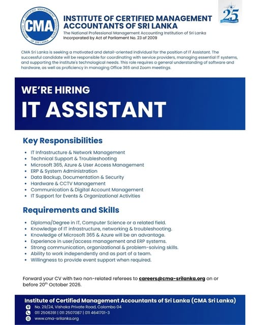 Advertisement - IT Assistant 